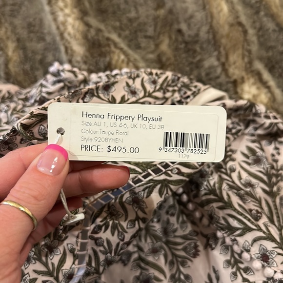 Zimmermann Henna Frippery Playsuit size 1 - Picture 8 of 9